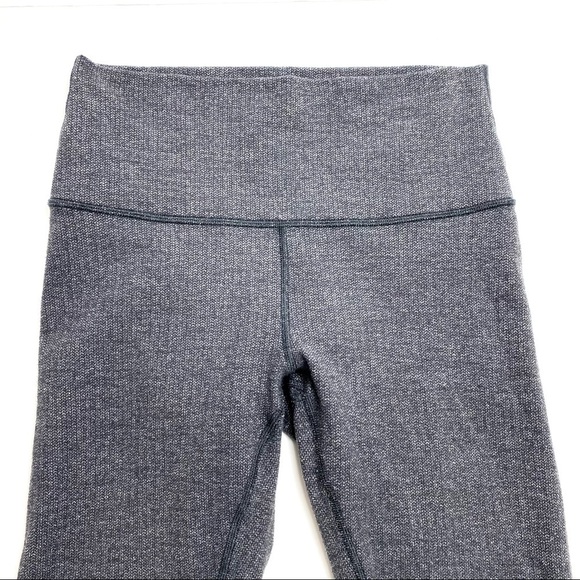 Lululemon Wunder Under Herringbone Crop Pants Gray - Picture 4 of 11